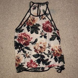 floral halter tank top